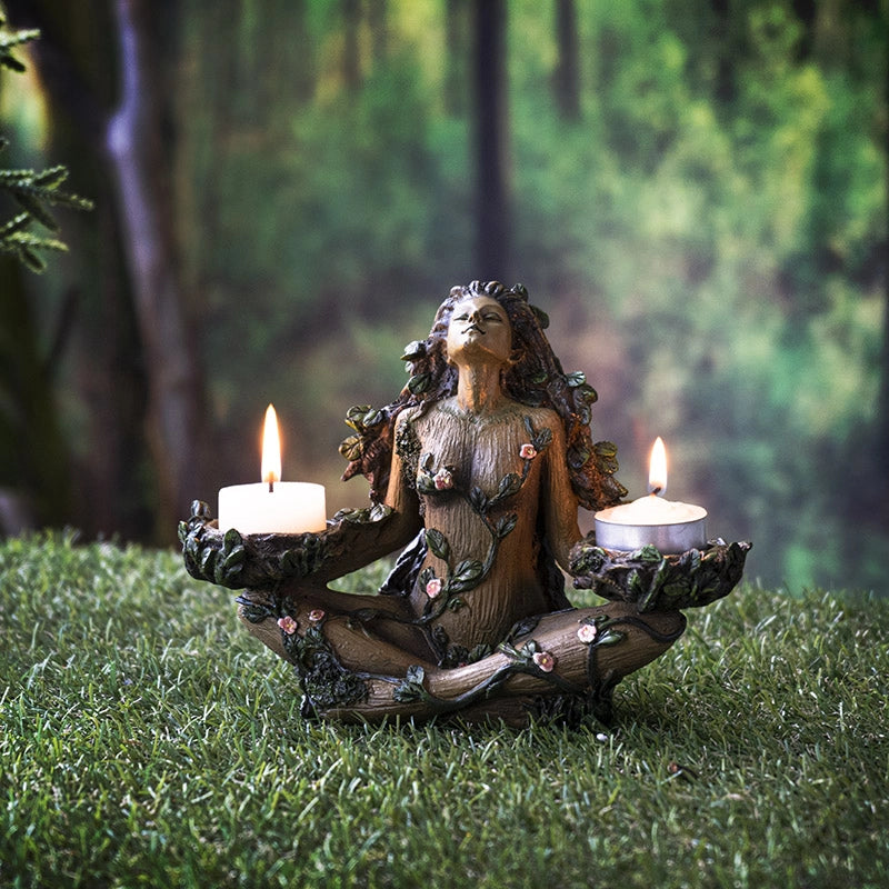 Gaia in Balance Tealight Holder